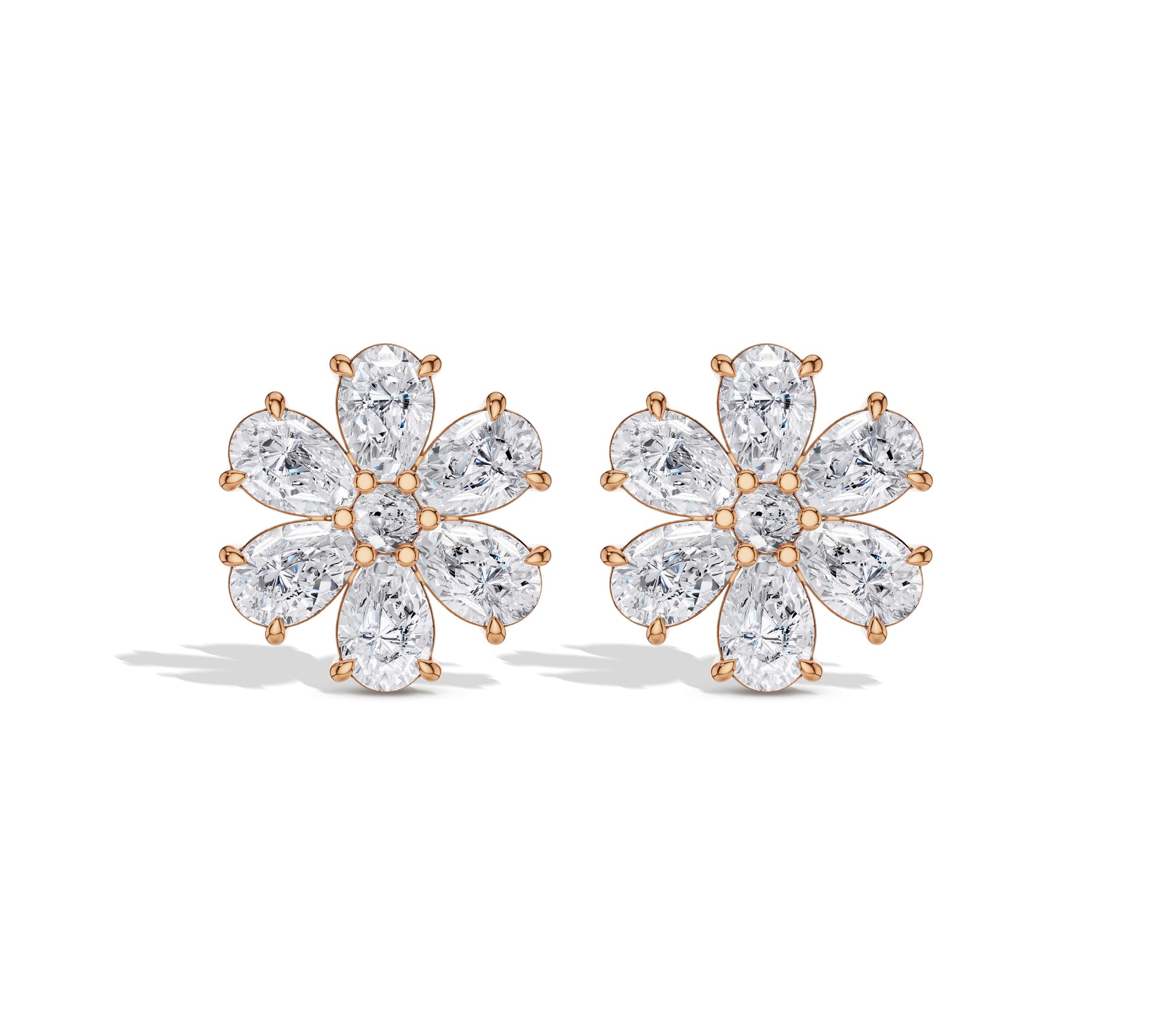 pear diamond stud earrings