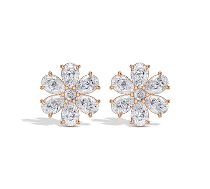 pear diamond stud earrings