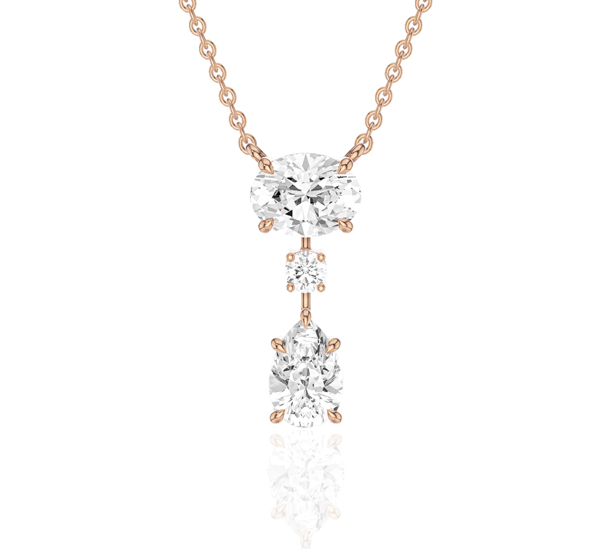 Elegant yellow gold diamond pendant