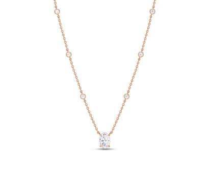rose gold Station Necklace