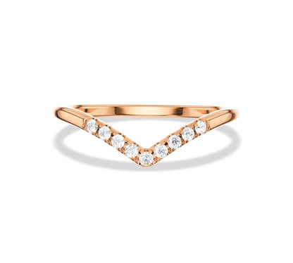 rose gold diamond stacking rings