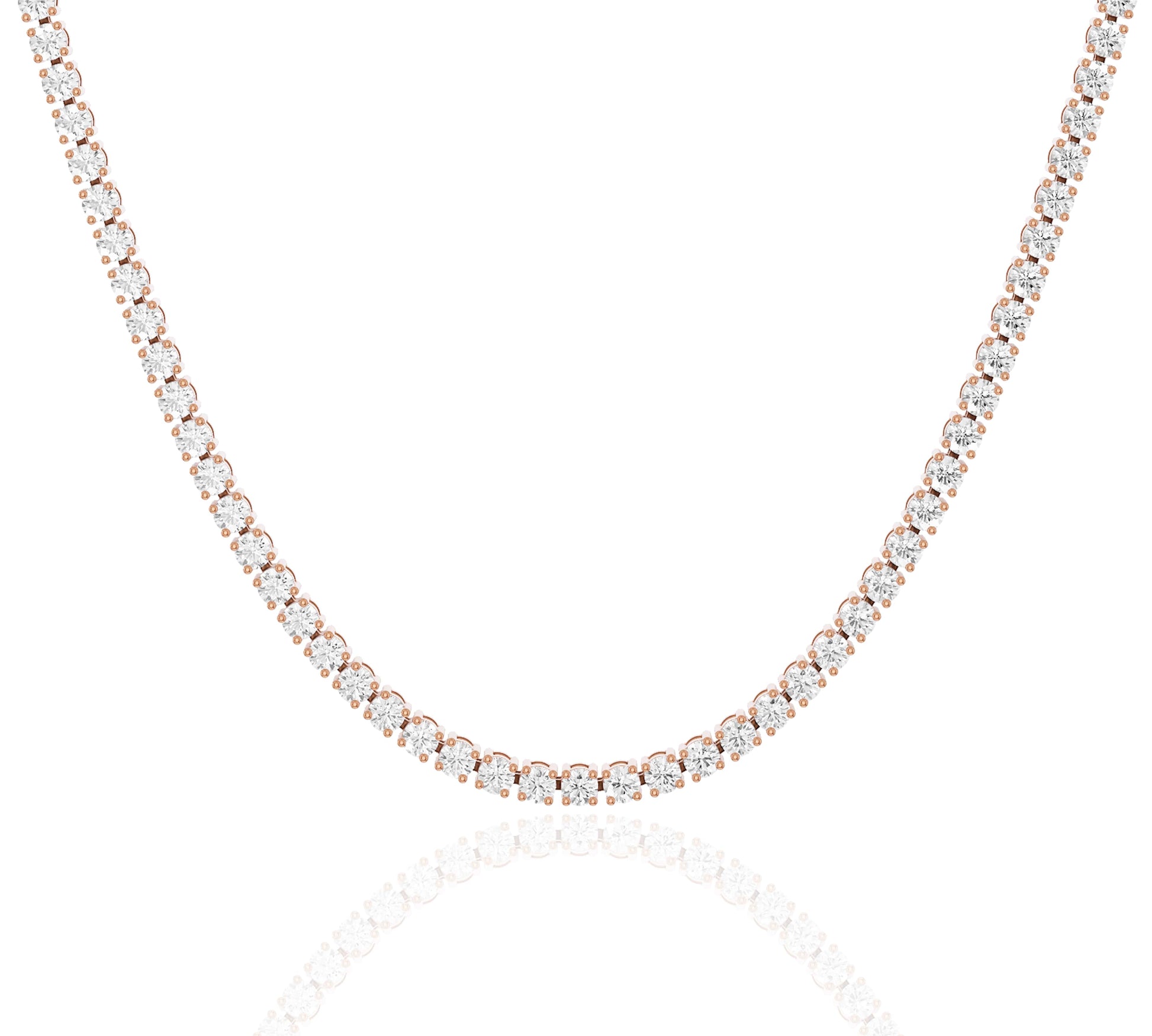 rose gold diamond necklace​