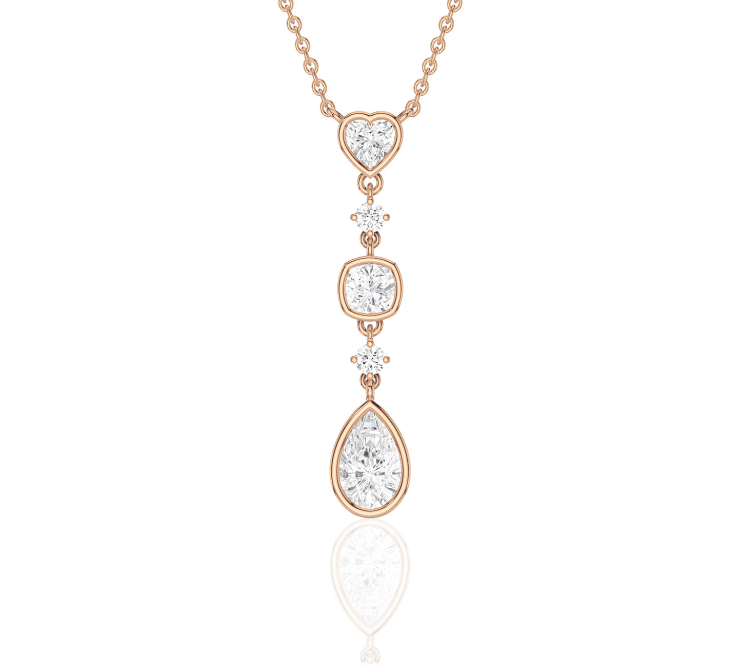 rose gold diamond gold necklace