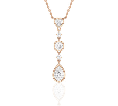rose gold diamond gold necklace