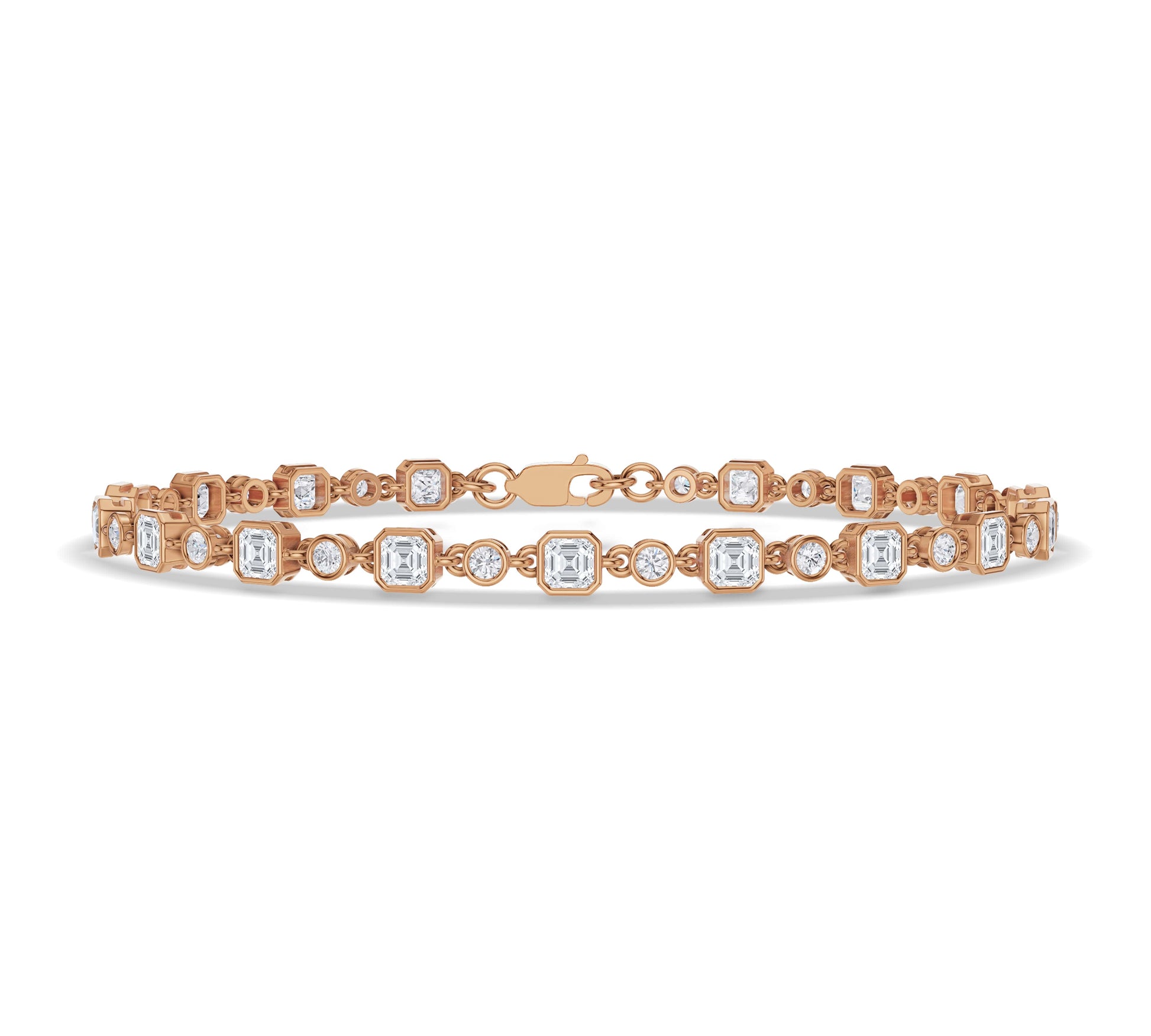 gold and diamond tennis bracelet​
