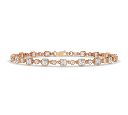gold and diamond tennis bracelet​