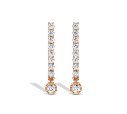 line diamond earrings​
