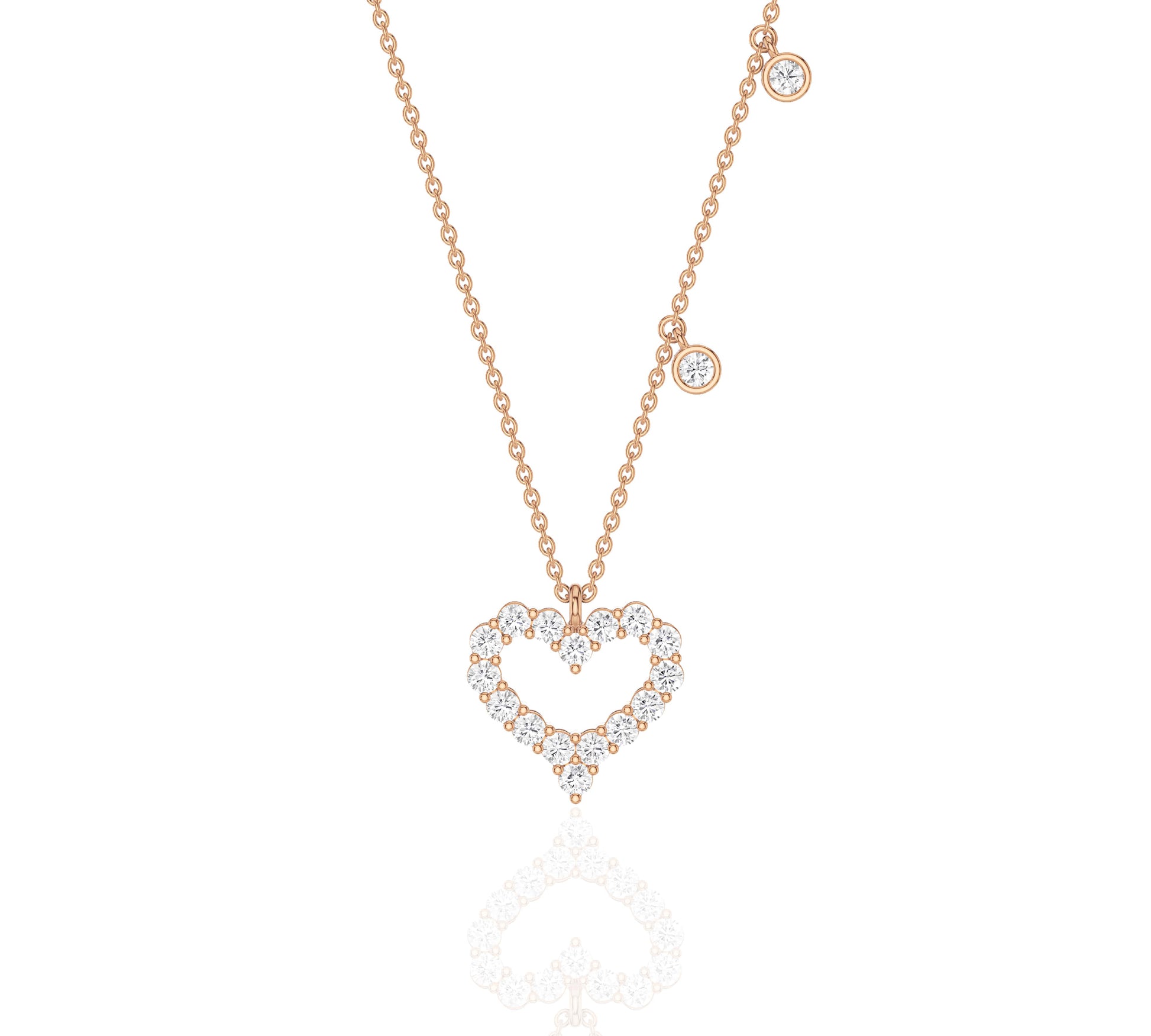 heart on necklace