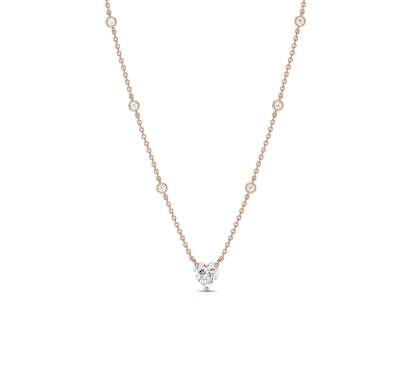 rose gold diamond necklace pendant
