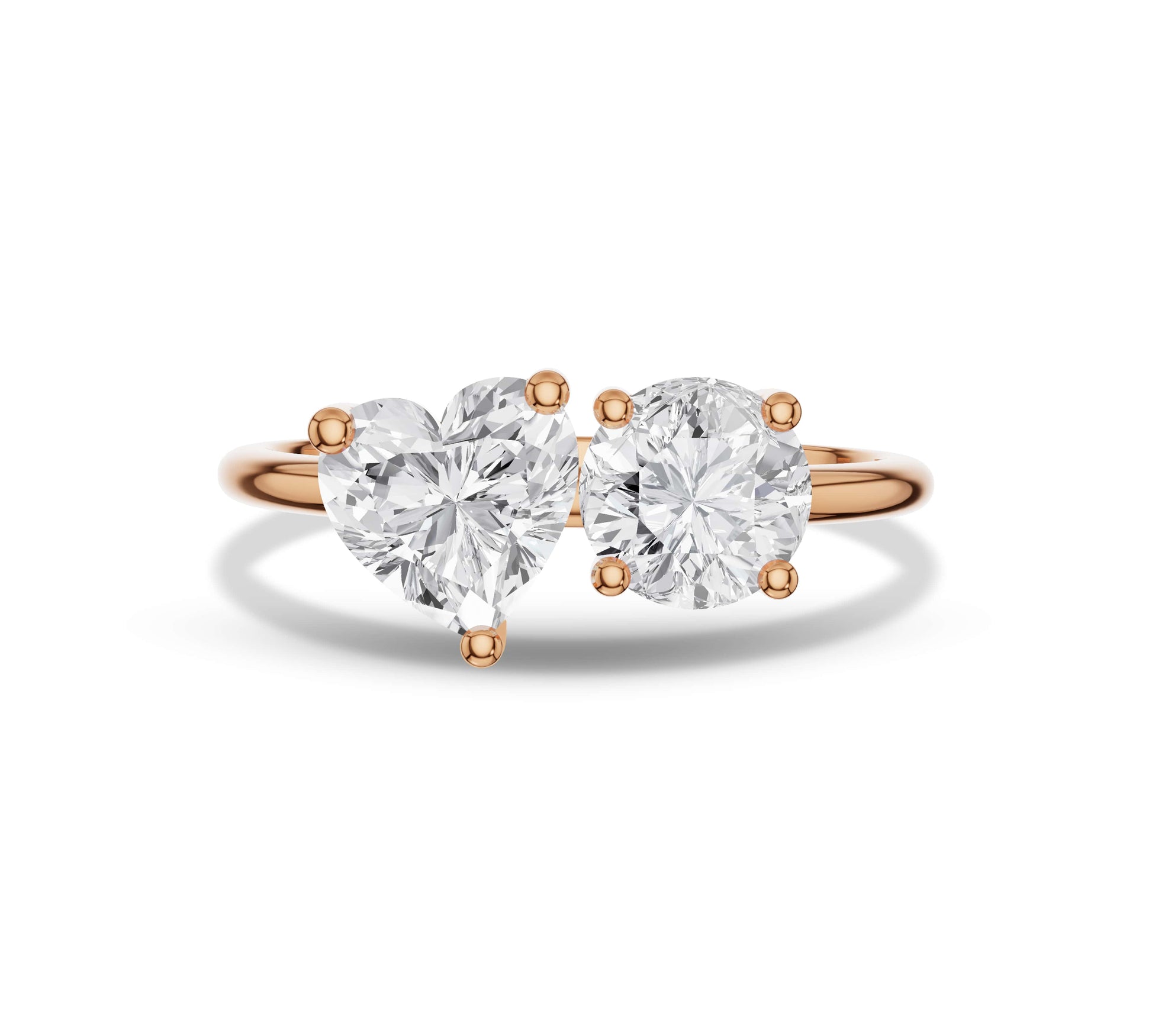moi et toi engagement ring rose gold