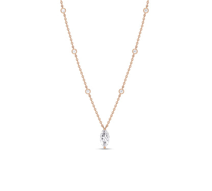 rose gold diamond necklace pendant
