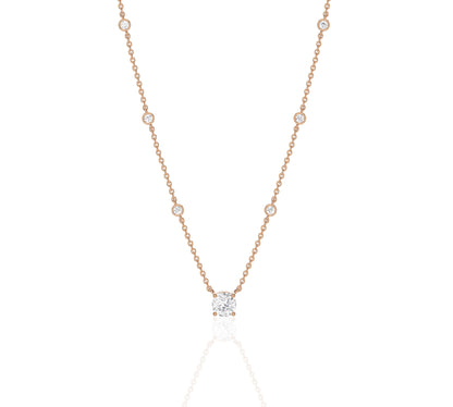 rose gold diamond necklace pendant