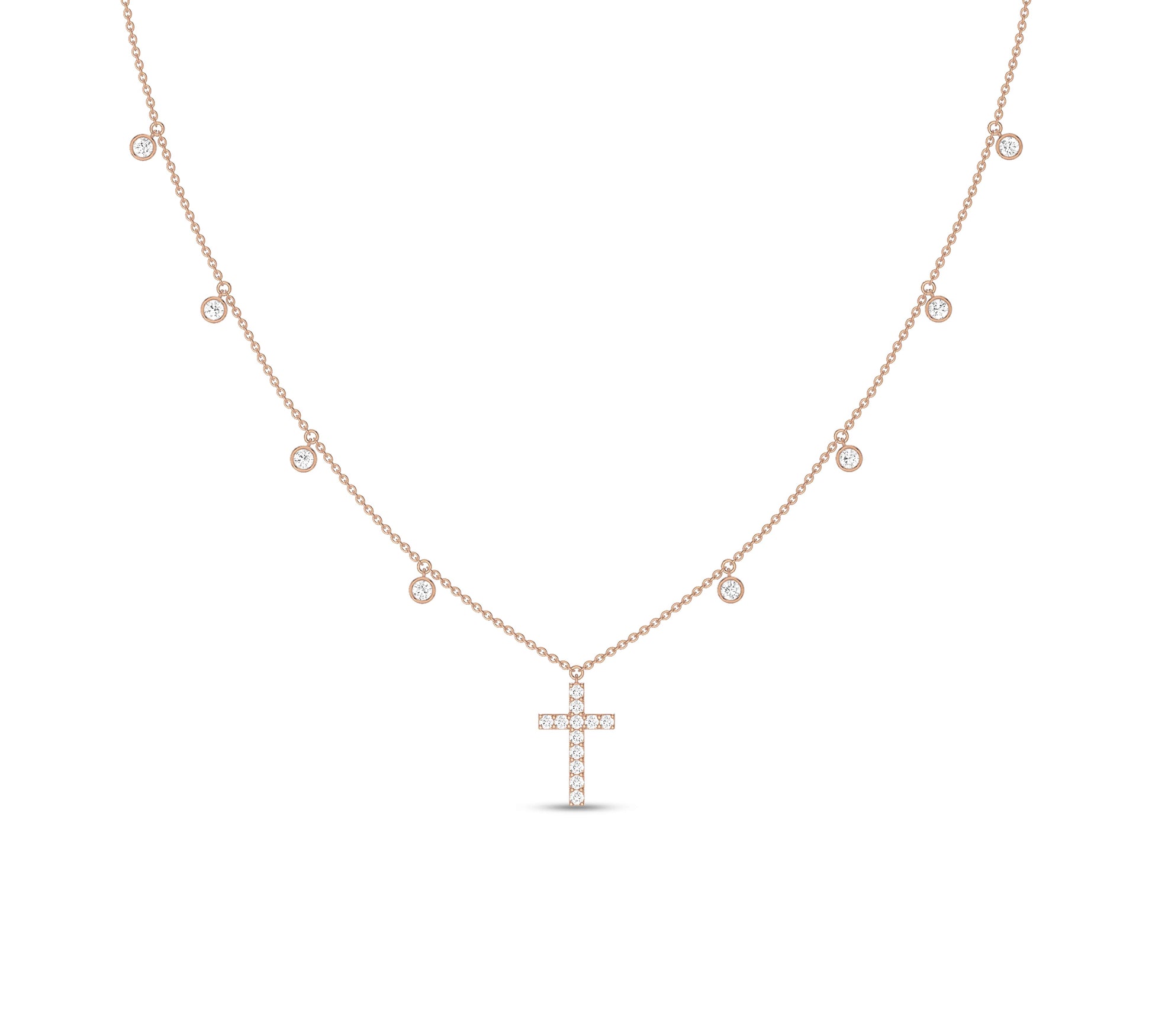 Simple and elegant cross necklace in gold