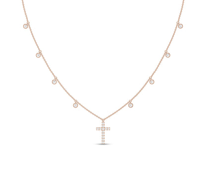 Simple and elegant cross necklace in gold