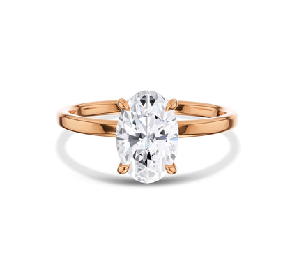 Sparkling oval cut engagement ring