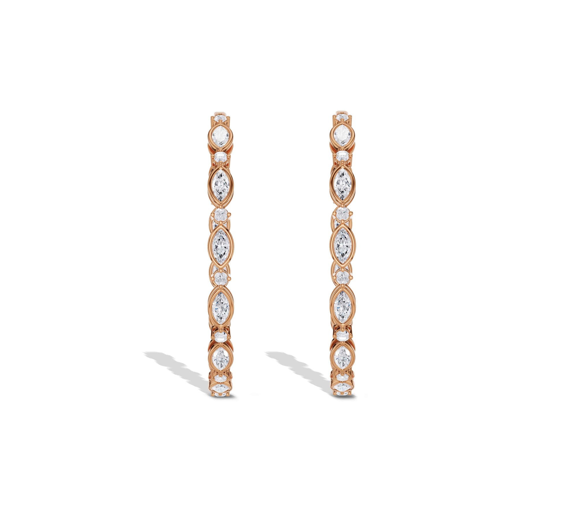 small diamond hoop earrings​
