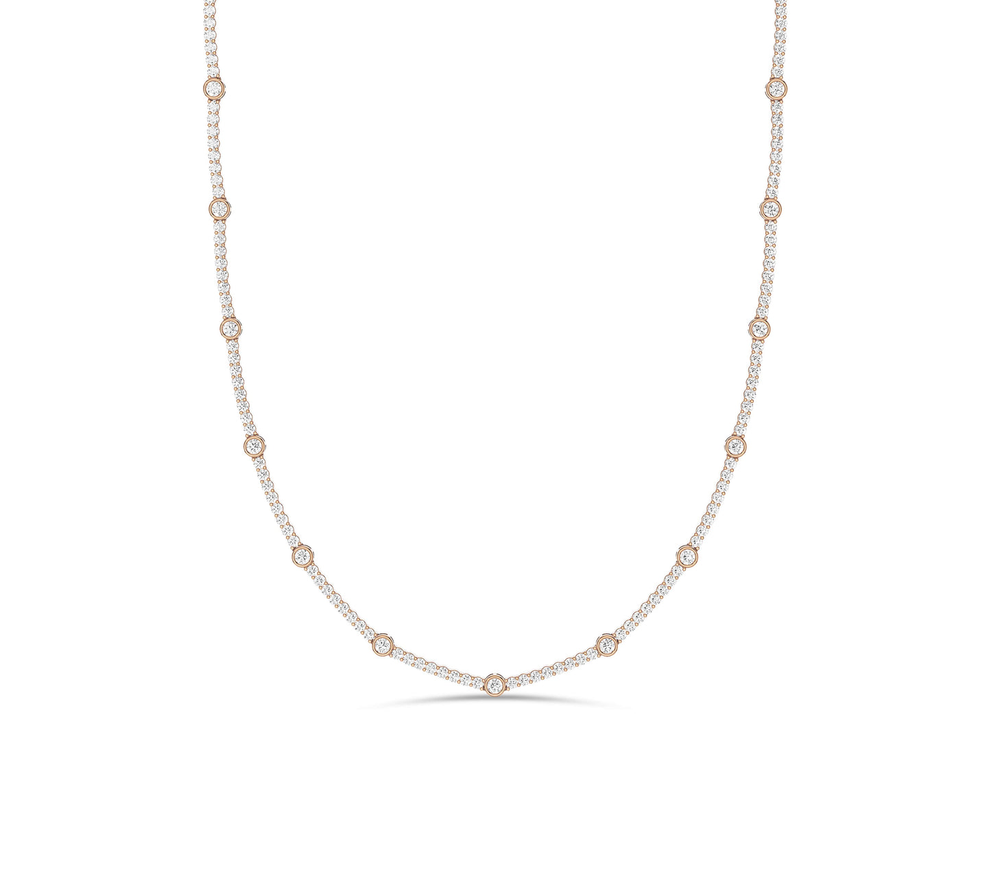 Bezel diamond choker necklace, perfect for daily wear or bridal styling