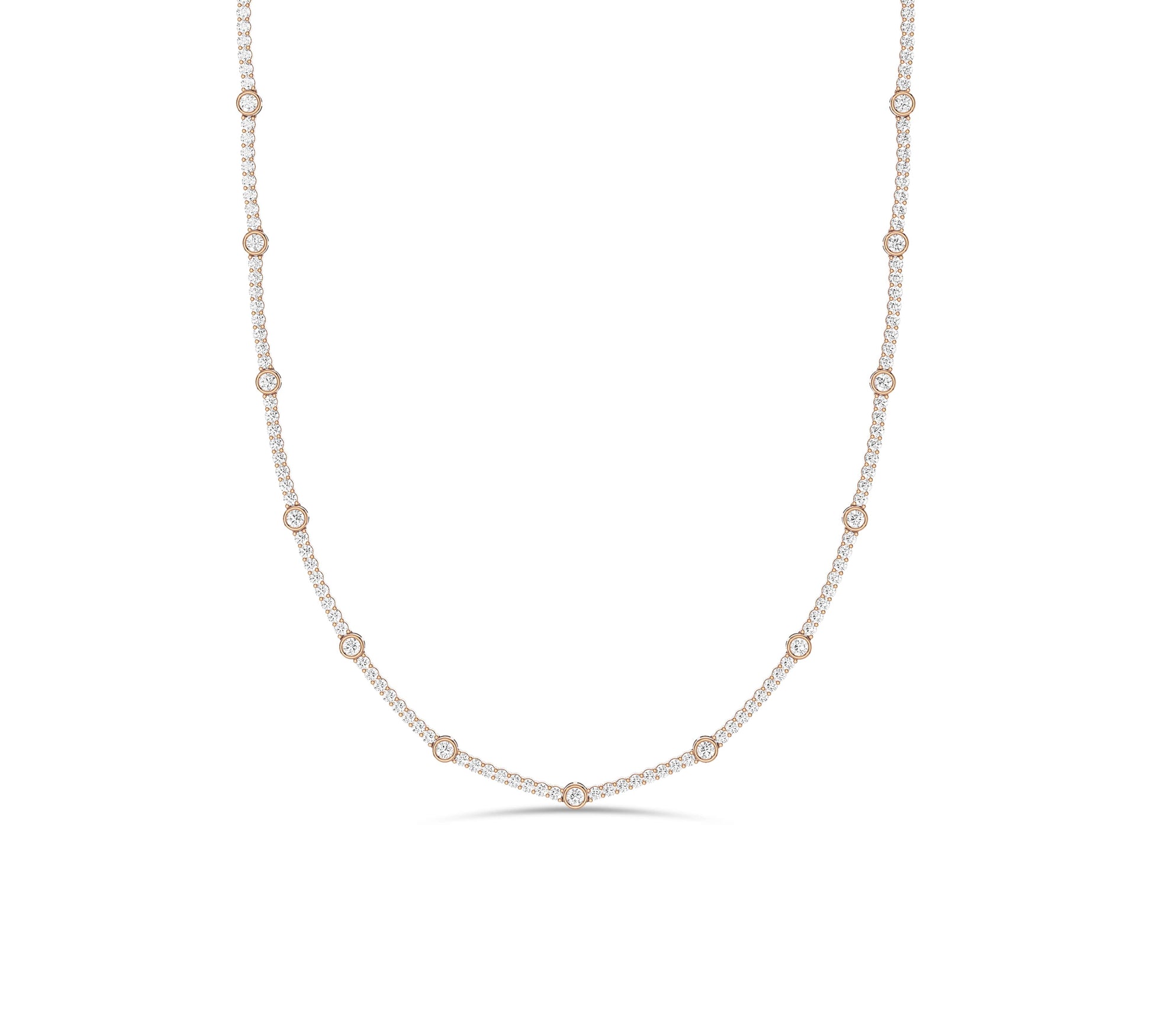 Bezel diamond choker necklace, perfect for daily wear or bridal styling