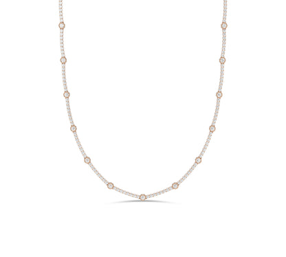 Bezel diamond choker necklace, perfect for daily wear or bridal styling