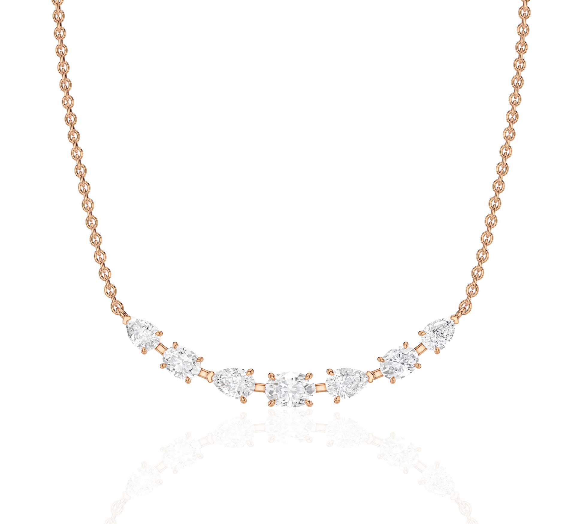 bar necklace with diamond​