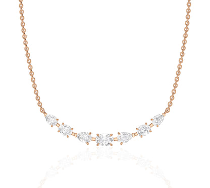 bar necklace with diamond​