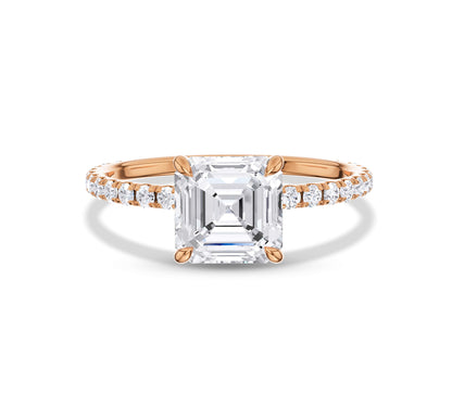 Sparkling pave setting engagement ring