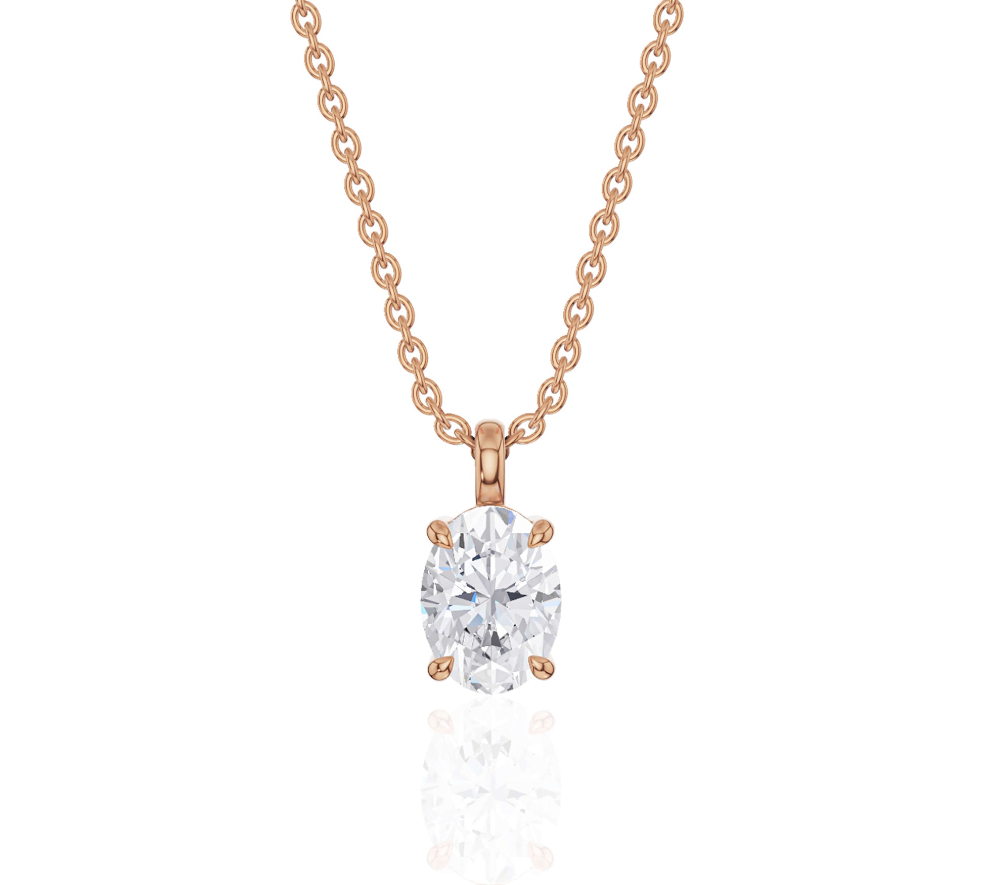 lab grown Solitaire Pendant Necklace