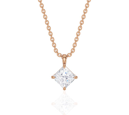 solitaire diamond necklace