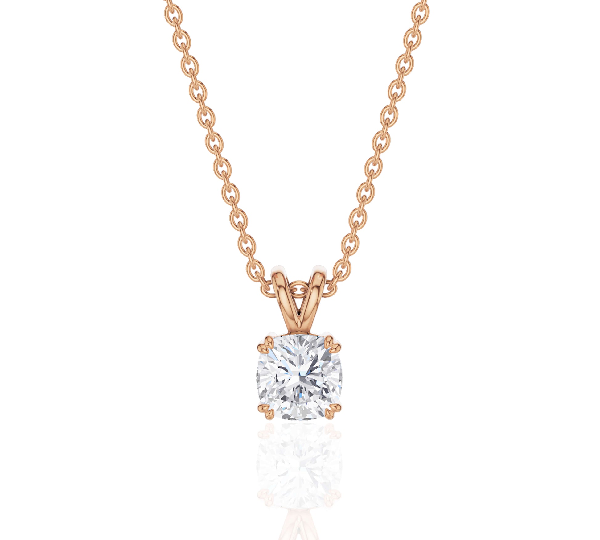 rose gold diamond necklace for women