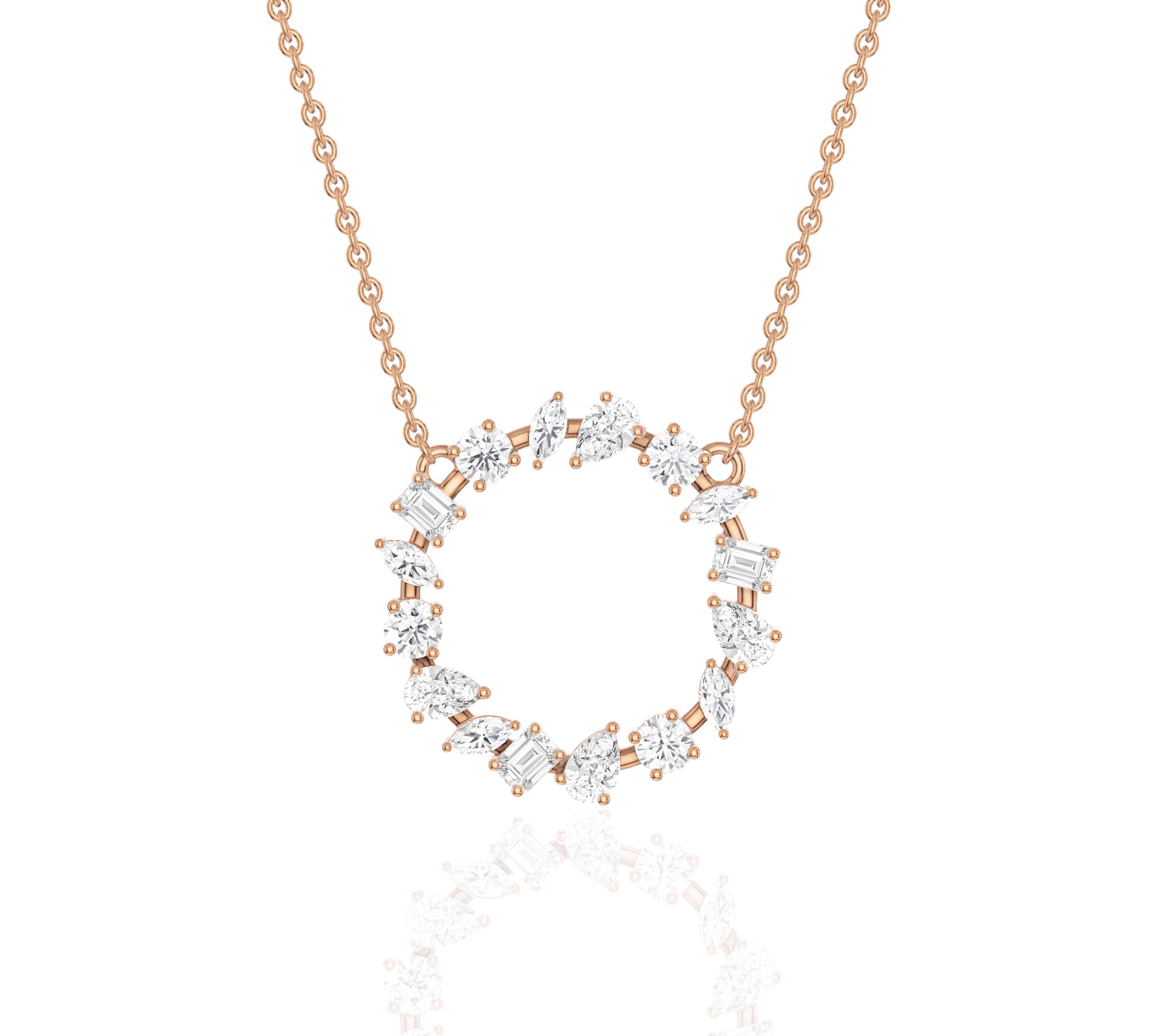 gold circle necklace