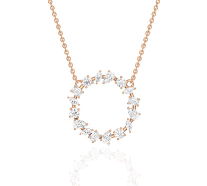 gold circle necklace