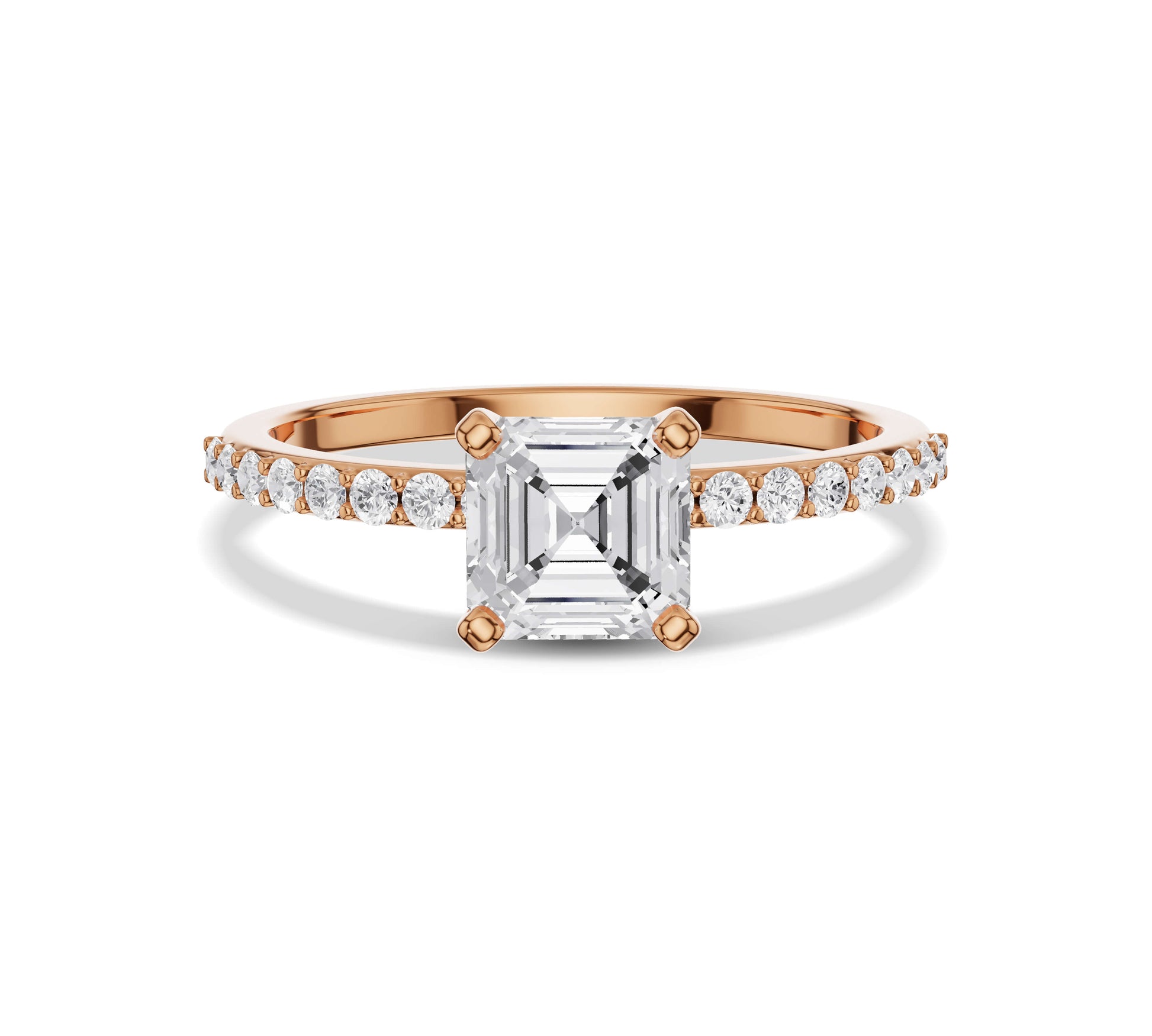 engagement ring with pave