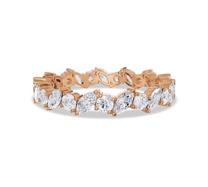 rose gold setting with marquise diamonds