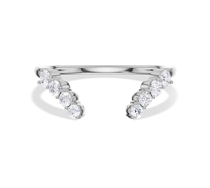 14k white gold open wedding band