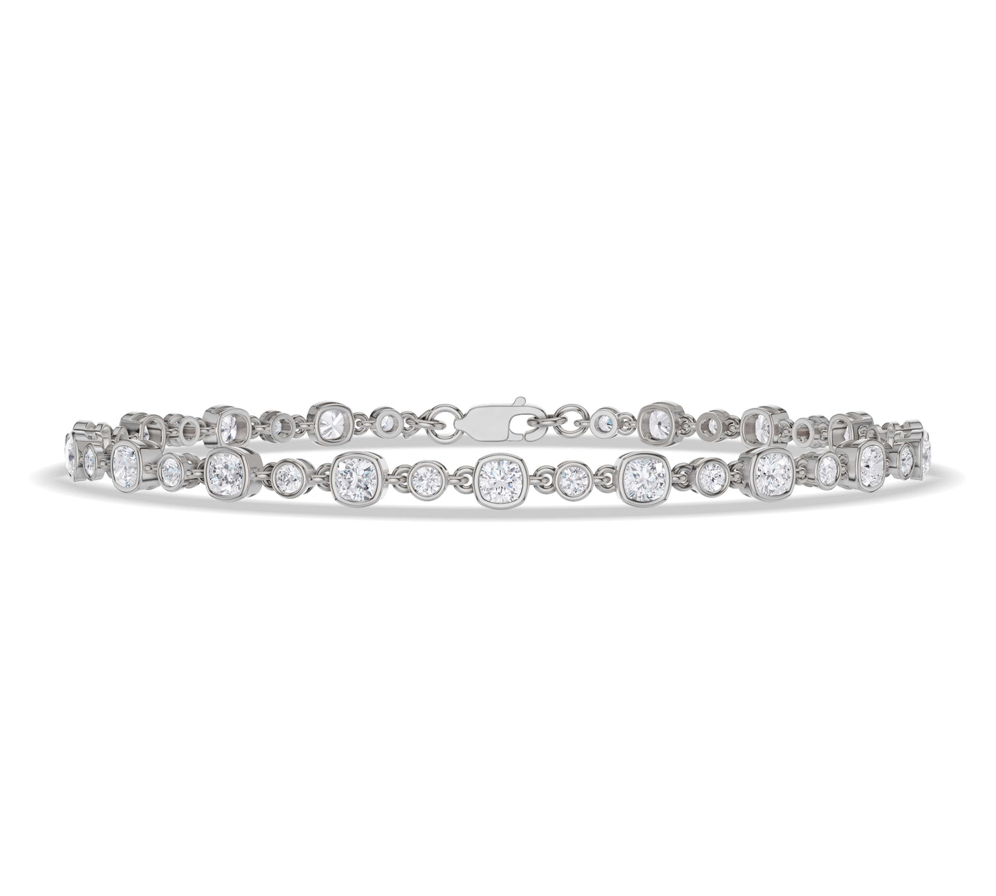 moissanite tennis bracelet white gold