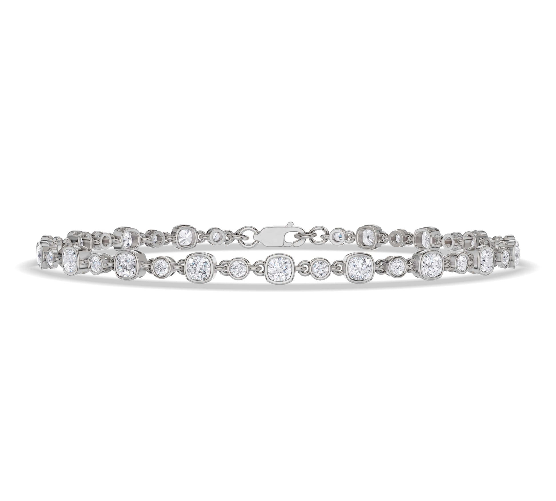 moissanite tennis bracelet white gold