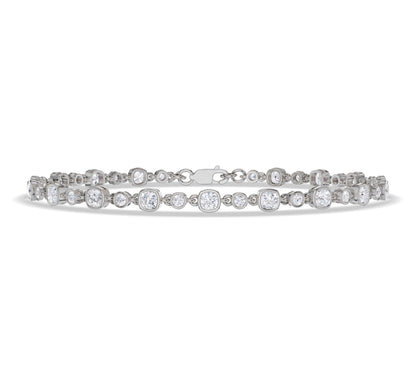 moissanite tennis bracelet white gold