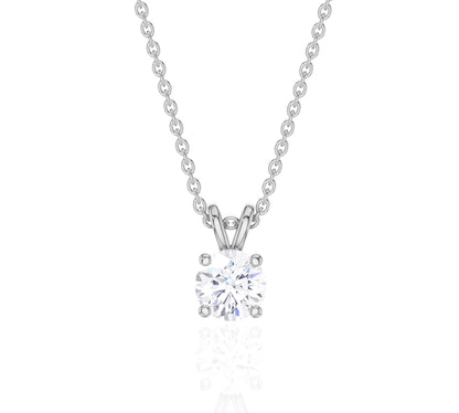 white gold solitaire necklace