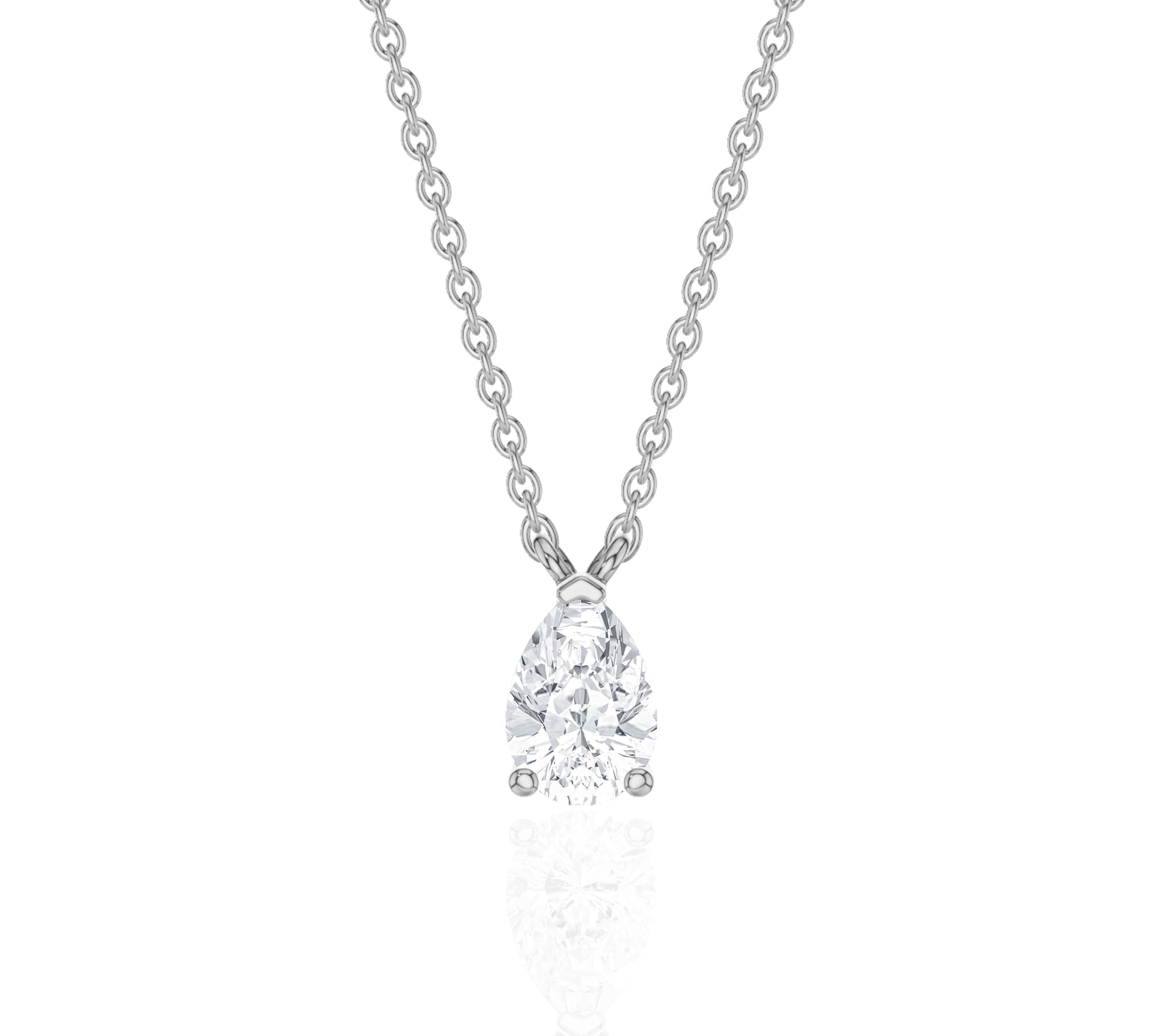 solitaire necklace white gold