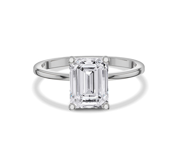 Emerald Cut Lab Grown Diamond Engagement Ring