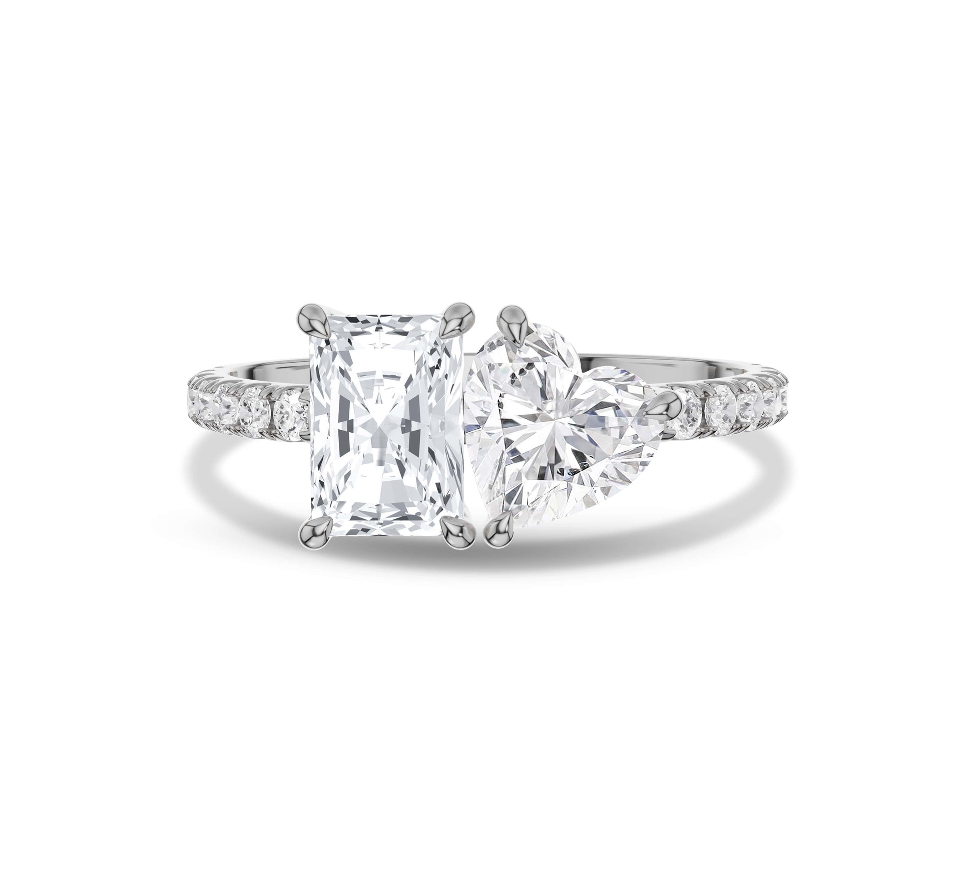 Dual diamond engagement ring design