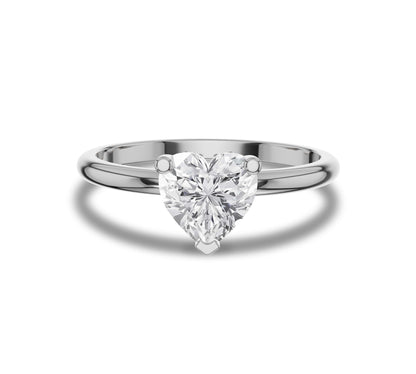 heart diamond white gold ring