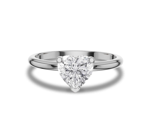 heart diamond white gold ring