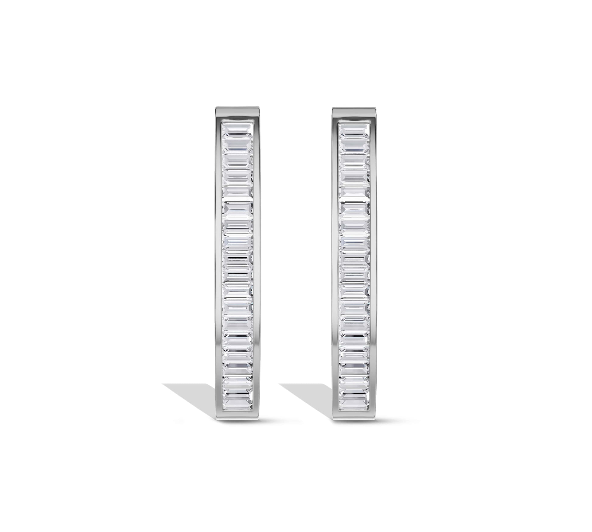 diamond baguette earrings​