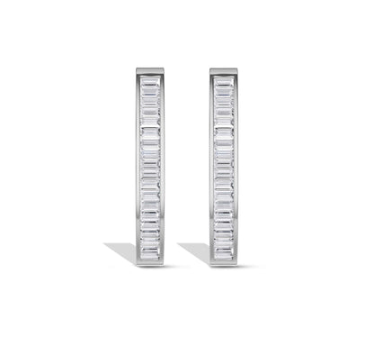 diamond baguette earrings​