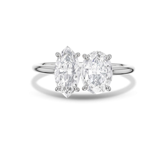 moi et toi engagement ring white gold