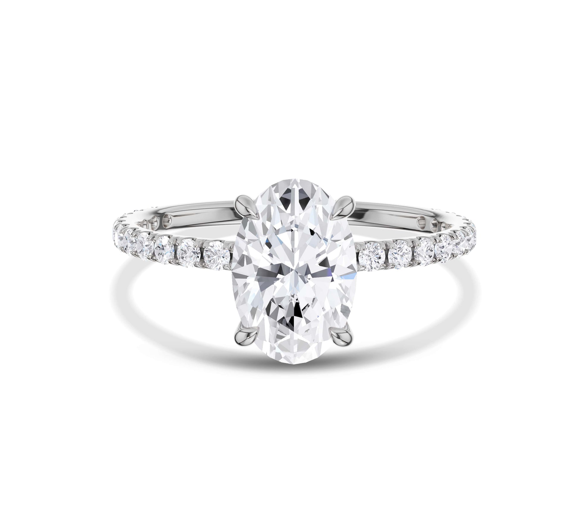 Classic yellow gold engagement ring with lab grown diamond