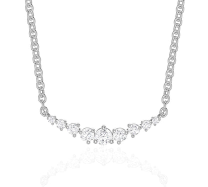 diamond bar necklace white gold