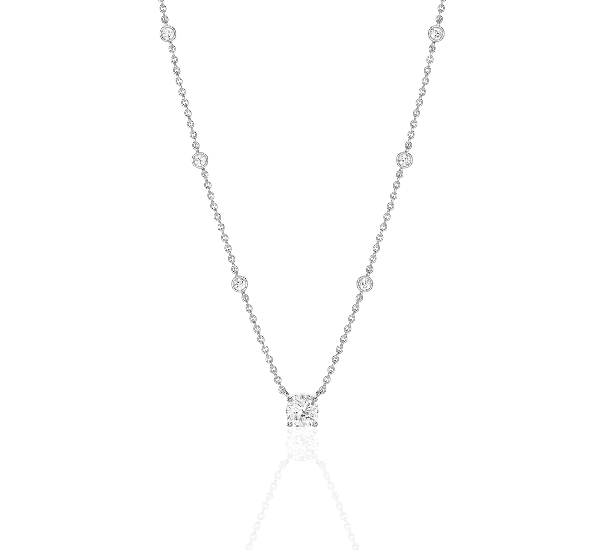diamond necklace pendant white gold