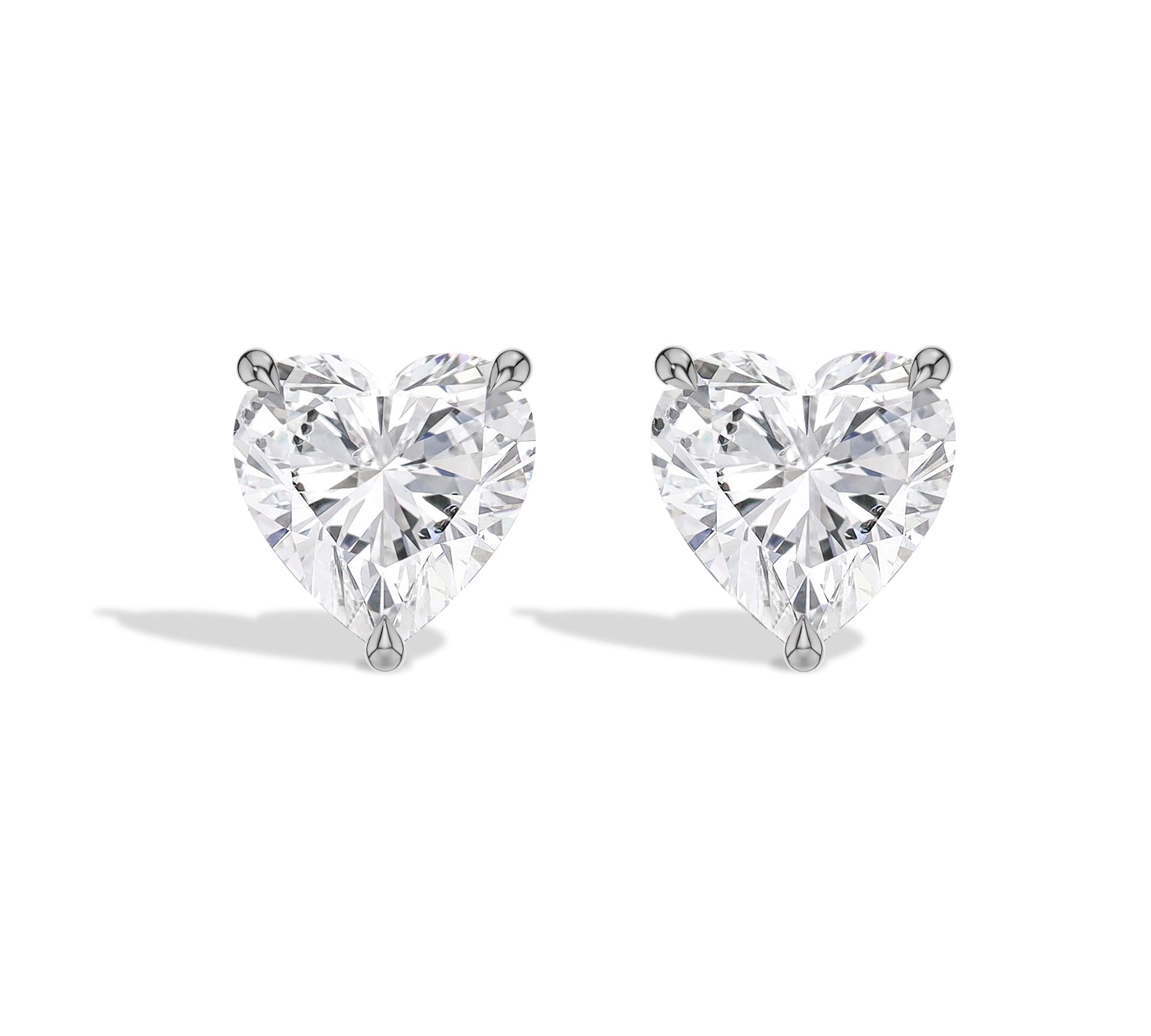 white gold heart earrings